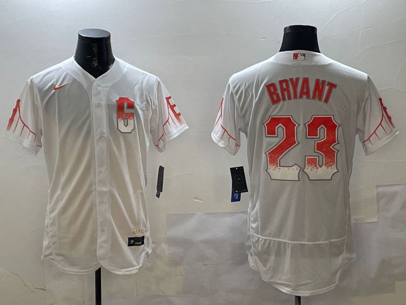 Men San Francisco Giants #23 Bryant White City Edition Elite Nike 2025 MLB Jersey style 1